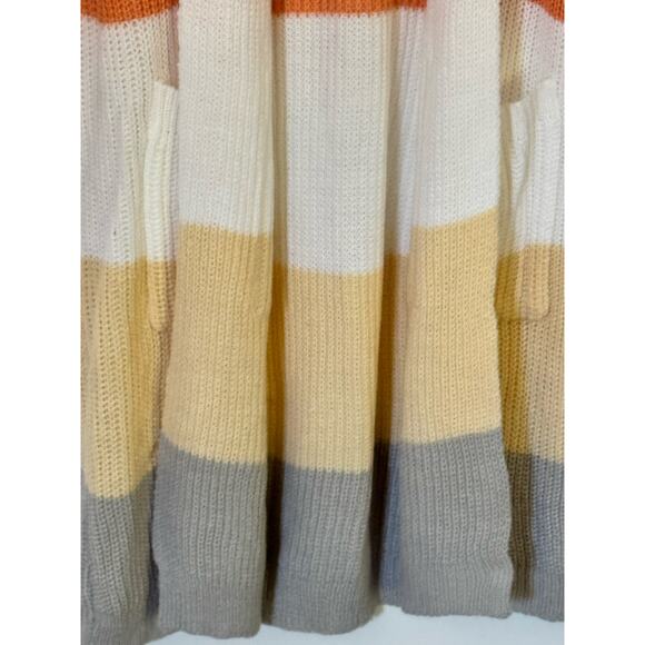 Zesica Cardigan Long Knit Color Block sweater Neutral Colors Size Medium - Picture 4 of 7
